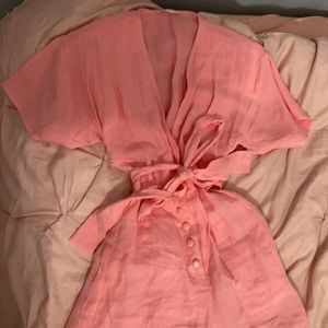elegant pink romper